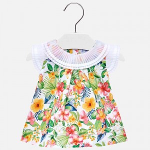 Bluza detalii pliuri bebe fetita Mayoral 1111PV19COR